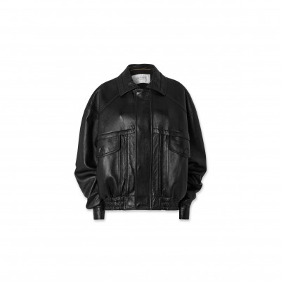 YSL LEATHER JACKET IN BLACK